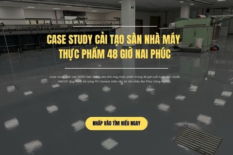 Case Study Cải Tạo Sàn Nhà Máy Thực Phẩm 48 Giờ Nai Phúc