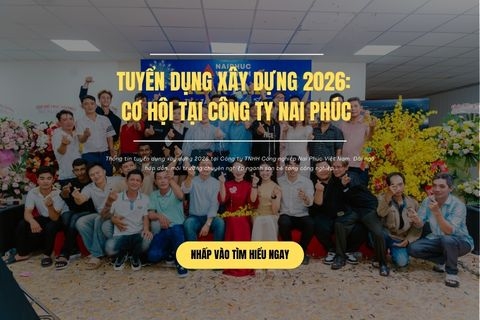 Tuyển dụng xây dựng 2026: Cơ hội tại Công ty Nai Phúc