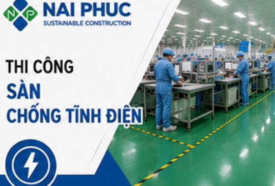 THI CÔNG SÀN CHỐNG TĨNH ĐIỆN