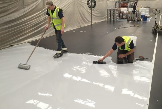 THI CÔNG SÀN CHỐNG TĨNH ĐIỆN